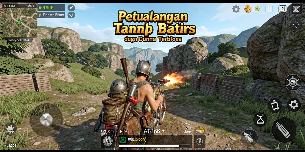 Tampilan gameplay mendalam di dunia terbuka AT866.