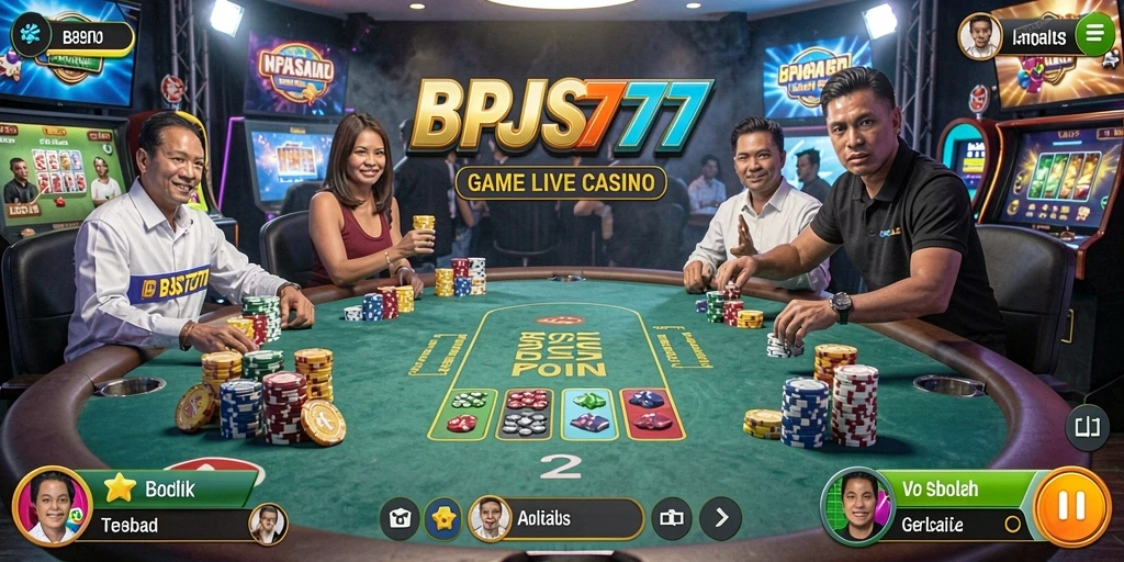 Screenshot BPJS777 menampilkan dealer langsung dalam aksi permainan Live Casino.