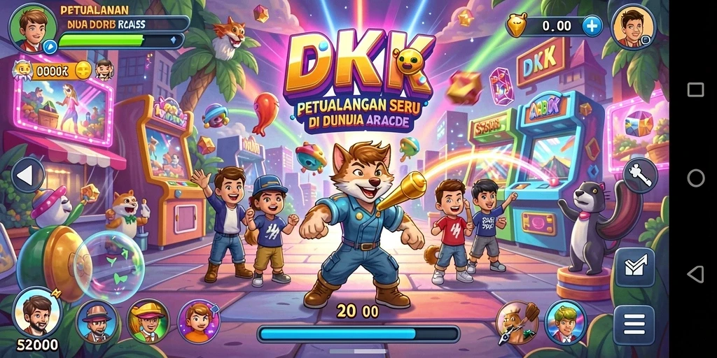 Screenshot gameplay DKK yang menampilkan aksi seru dalam Arcade.