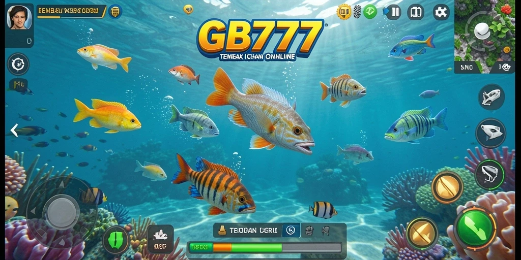 Screenshot gameplay GB777 yang menunjukkan serunya menembak ikan.
