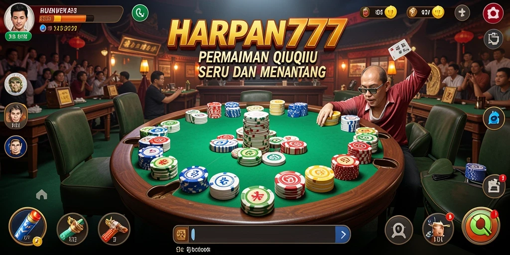 Gameplay seru dari permainan QiuQiu HARAPAN777.
