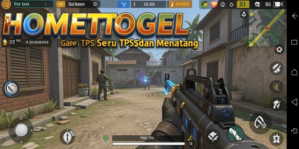 Tampilan penuh aksi dari gameplay HOMETOGEL yang seru.