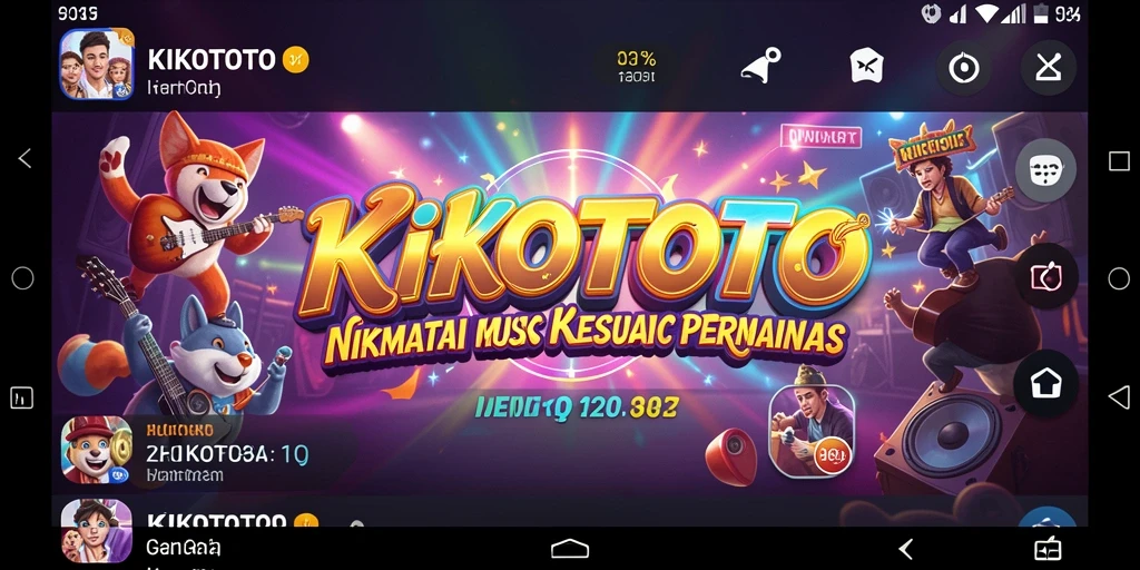 Screenshot gameplay KIKOTOTO menampilkan keseruan bermain musik.