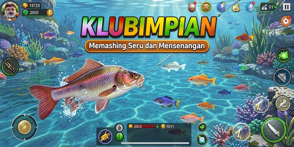 Tangkapan ikan besar di KLUBIMPIAN yang menggambarkan gameplay yang seru.