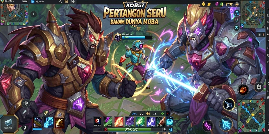 Pengalaman gameplay seru dalam arena MOBA yang penuh tantangan.