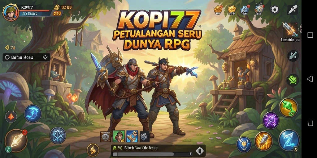 Tampilan gameplay RPG yang mendebarkan dalam KOPI77.