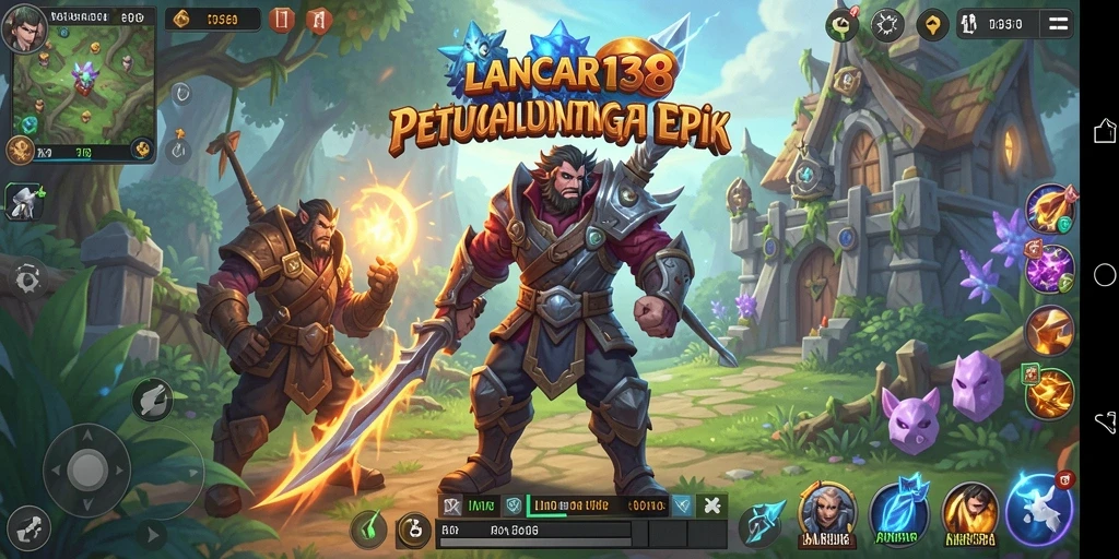 Tampilan gameplay menegangkan dari LANCAR138 di dunia RPG.