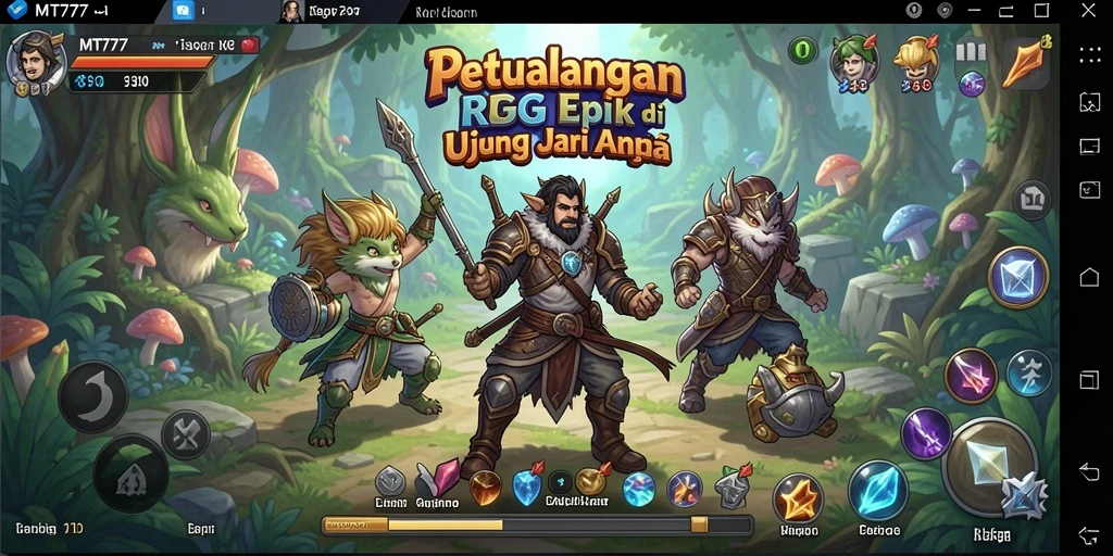 Tampilan gameplay RPG seru dengan aksi mendebarkan.