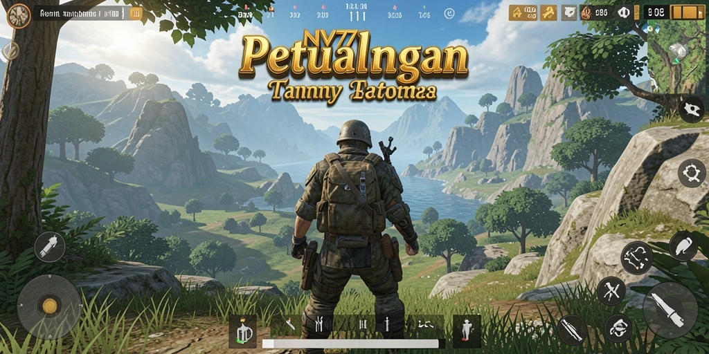 Tampilan gameplay NV77 yang menakjubkan dalam dunia terbuka.