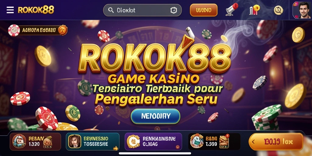 Tampilan menarik dari gameplay ROKOK88 dengan berbagai pilihan permainan Kasino.