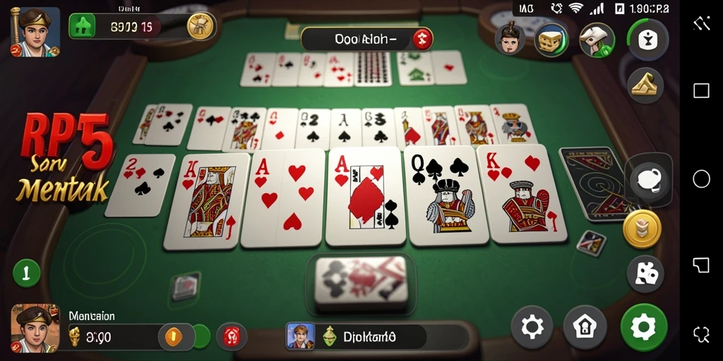 Screenshot utama RP55 menampilkan gameplay seru permainan Domino.