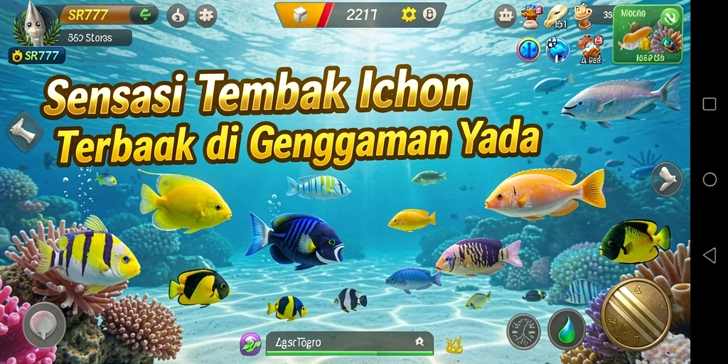 Gameplay Tembak Ikan yang seru dan penuh warna.