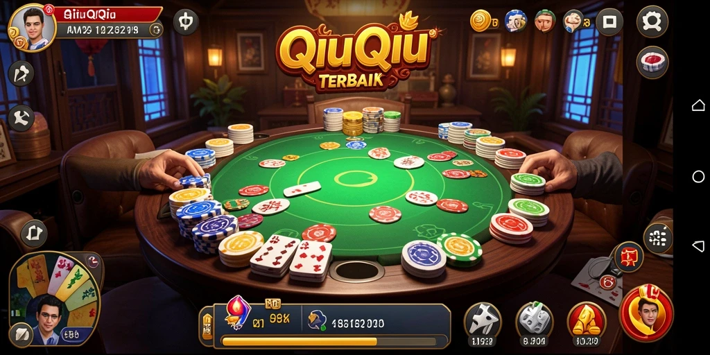 Tampilan gameplay seru dari V21 QiuQiu.