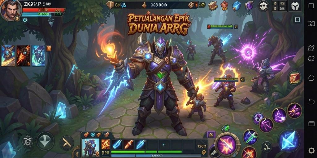 Tangkapan layar gameplay ZK9VIP menampilkan aksi seru dan pertarungan epik.